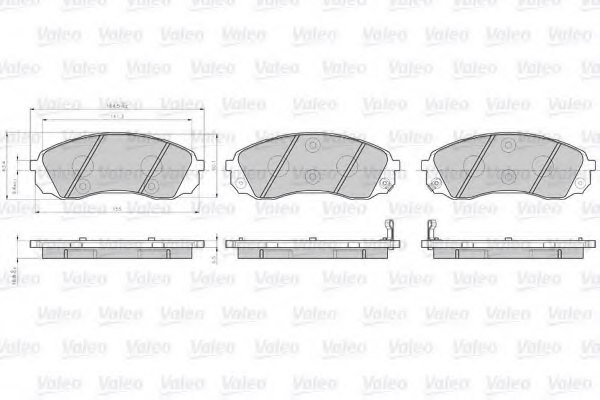 VALEO 872597 Brake Pad Set, disc brake